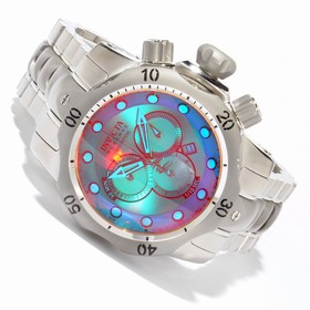 Invicta Venom Chronograph Grey Tinted Crystal Dial Stainless Steel Men's Watch 0967