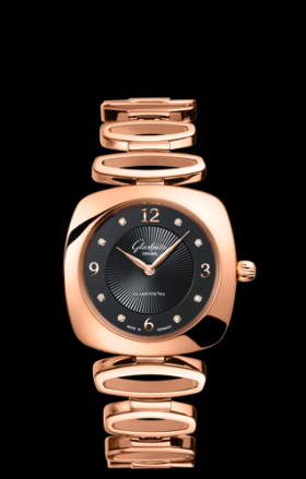 Glashutte Original Pavonina Gold Black Bracelet Arab (1-03-02-09-05-14)