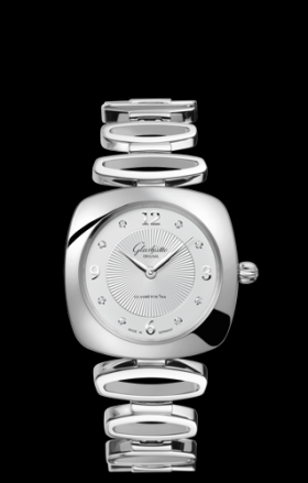 Glashutte Original Pavonina Steel Silver Diamond Bracelet Arab (1-03-02-12-12-14)