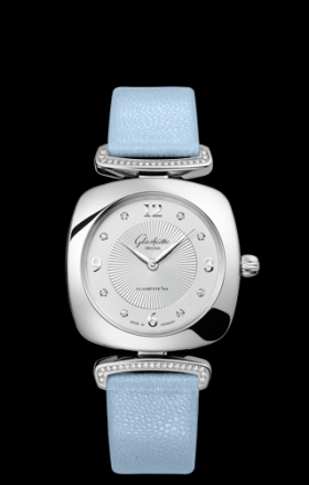 Glashutte Original Pavonina Steel Silver Diamond Lug Arab (1-03-02-12-12-35)