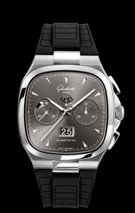 Glashutte Original Seventies Chronograph Panorama Date Ruthenium Rubber (1-37-02-01-02-33)