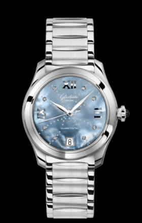 Glashutte Original Lady Serenade Blue MOP Index Line Bracelet (1-39-22-11-02-34)