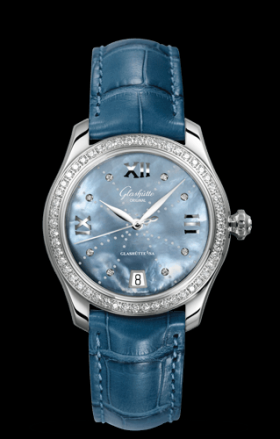 Glashutte Original Lady Serenade Blue MOP Index Line Diamond Bezel (1-39-22-11-22-44)