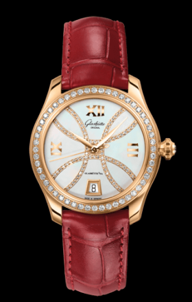 Glashutte Original Lady Serenade Gold MOP Diamond Index Line Diamond Bezel (1-39-22-14-11-44)