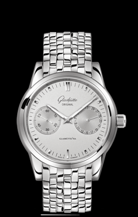 Glashutte Original Senator Hand Date Silver Bracelet (1-39-58-02-02-14)