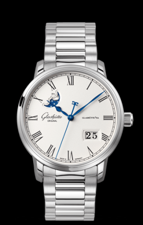 Glashutte Original Senator Panorama Date Moon Phase Bracelet (100-04-32-12-14)