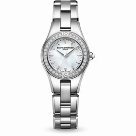 Baume & Mercier Linea 27mm Quartz MOP / Diamond Bezel (10013)