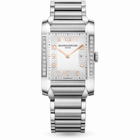 Baume & Mercier Hampton Lady Silver / Vertical Diamonds (10023)
