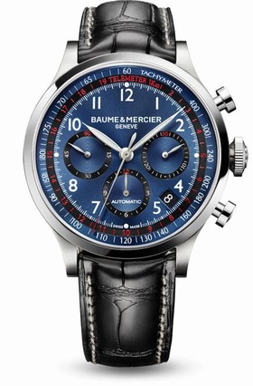 Baume & Mercier Capeland Chronograph 44 Blue / Alligator (10065)