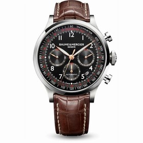Baume & Mercier Capeland Chronograph 44 Black / Alligator (10067)