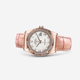 Rolex Datejust 36 Everose Strap Ivory Roman (116135-0044)