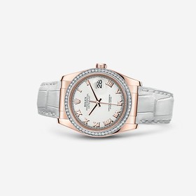 Rolex Datejust 36 Everose Strap Ivory Roman (116185-0031)