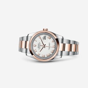 Rolex Datejust 36 Rolesor Everose Oyster Ivory Roman (116201-0093)