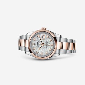 Rolex Datejust 36 Rolesor Everose Oyster Mother of Pearl Diamond (116201-0102)