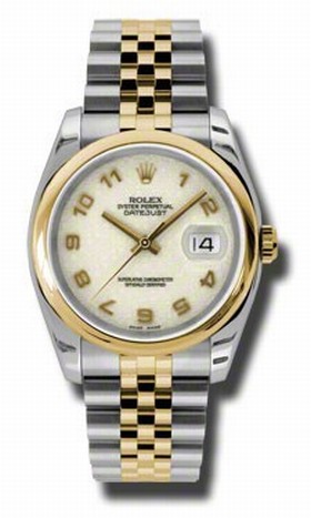 Rolex Datejust Ivory Jubilee Automatic Stainless Steel and 18K Yellow Gold Men's 116203IJAJ