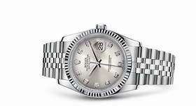 Rolex Datejust 36 Fluted Jubilee Silver Diamond (116234-0084)