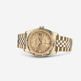 Rolex Datejust 36 Yellow Gold Fluted Champagne Diamonds (116238-0061)