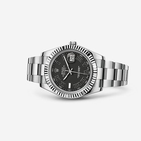 Rolex Datejust II Fluted Black Roman (116334-0002)