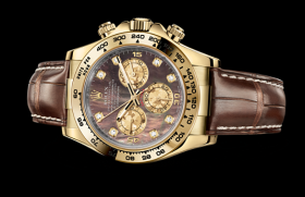 Rolex Daytona Yellow Gold Strap Black Mother of Pearl (116518-0073)