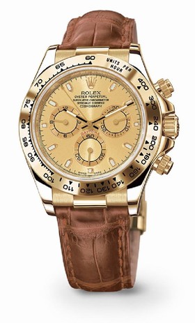 Rolex Daytona Yellow Gold Strap Champagne (116518-0131)