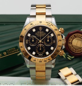 Rolex Daytona Rolesor Black Diamond (116523-0043)