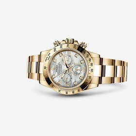 Rolex Daytona Yellow Gold Mother of Pearl Diamonds (116528-0032)