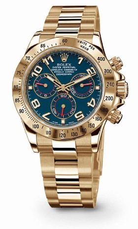 Rolex Daytona Yellow Gold Blue Racing (116528-0037)
