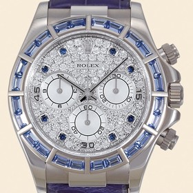 Rolex Daytona White Gold Blue Sapphire Strap Paved (116589saciI-0001)