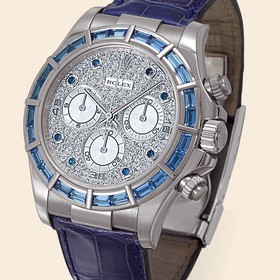 Rolex Daytona White Gold Blue Sapphire Strap Paved (116589saciI-0001)