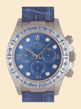 Rolex Daytona White Gold Blue Sapphire Strap Sodalite Diamond (116589saci-0003)