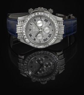 Rolex Daytona White Gold Diamond Strap Roman (116599tbr-0001)