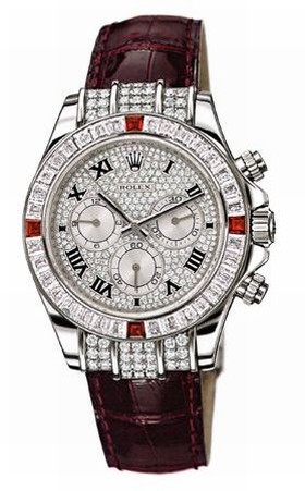 Rolex Daytona White Gold Diamond Ruby Strap (1165994ru-0001)