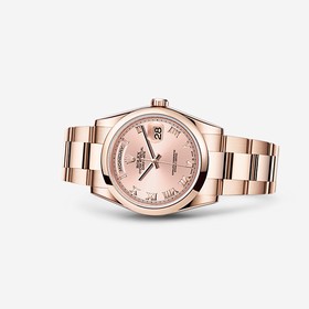 Rolex Day-Date 36 Everose Domed Oyster Pink Roman (118205f-0063)