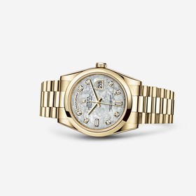 Rolex Day-Date 36 Yellow Gold Domed President Mother of Pearl Diamonds (118208-0061)