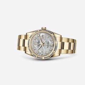 Rolex Day-Date 36 Yellow Gold Fluted Oyster Meteorite Diamonds (118238-0227)