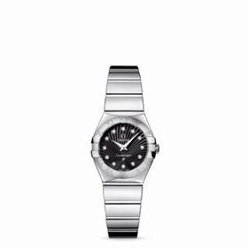 Omega Constellation 24mm Quartz Polished Black Supernova (123.10.24.60.51.002)