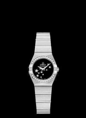 Omega Constellation 24mm Quartz Black Stars (123.15.24.60.01.001)