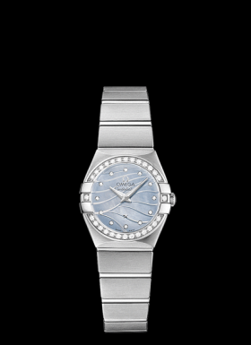 Omega Constellation 24mm Quartz Diamond Bezel / Blue MOP (123.15.24.60.57.001)