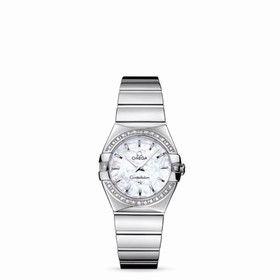 Omega Constellation 27mm Quartz Polished Diamond Bezel / MOP (123.15.27.60.05.002)