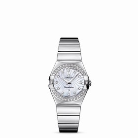 Omega Constellation 27mm Quartz Polished Diamond Bezel / MOP Supernova (123.15.27.60.55.004)