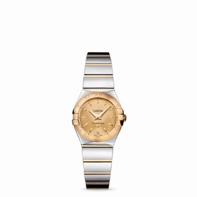 Omega Constellation 24mm Quartz Polished Two Tone / Champagne (123.20.24.60.08.002)