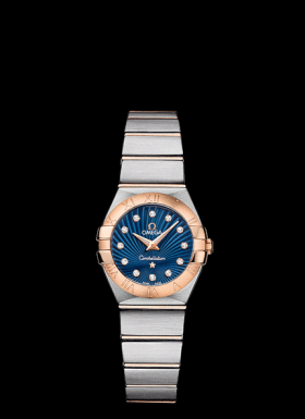Omega Constellation 24mm Quartz Two Tone / Blue Supernova (123.20.24.60.53.001)