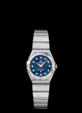 Omega Constellation 24mm Quartz Gold Claws / Blue Supernova (123.20.24.60.53.002)