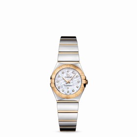Omega Constellation 24mm Quartz Polished Two Tone / MOP (123.20.24.60.55.004)