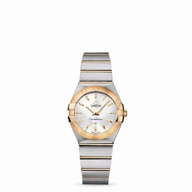Omega Constellation 27mm Quartz Brushed Two Tone (123.20.27.60.02.002)