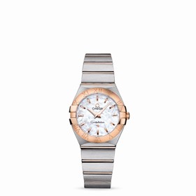 Omega Constellation 27mm Quartz Brushed Two Tone / MOP (123.20.27.60.05.001)