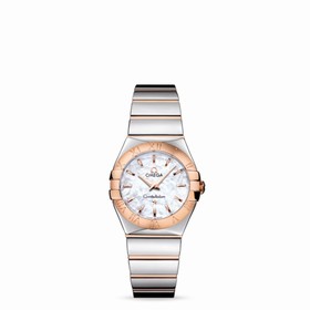 Omega Constellation 27mm Quartz Polished Two Tone / MOP (123.20.27.60.05.003)