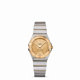 Omega Constellation 27mm Quartz Brushed Two Tone / Gold (123.20.27.60.08.001)