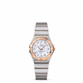 Omega Constellation 27mm Quartz Brushed Two Tone / MOP (123.20.27.60.55.001)