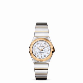 Omega Constellation 27mm Quartz Polished Two Tone / MOP (123.20.27.60.55.004)